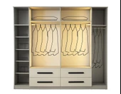 Himalaya 6 Kapaklı %100 MDF Gardırop | Ücretsiz Teslimat ve Kurulum - 2