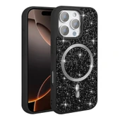 Apple iPhone 16 Pro Max Kılıf Pırlanta Tasarımlı Magsafe Şarj Özellikli Redclick Mozaik Silikon Kapak thumbnail 4