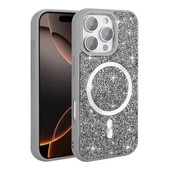 Apple iPhone 16 Pro Max Kılıf Pırlanta Tasarımlı Magsafe Şarj Özellikli Redclick Mozaik Silikon Kapak thumbnail 3