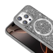 Apple iPhone 16 Pro Max Kılıf Pırlanta Tasarımlı Magsafe Şarj Özellikli Redclick Mozaik Silikon Kapak thumbnail 7