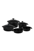 Flipper Siyah Cam Tencere Set - 1