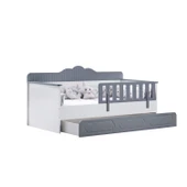 Yavrulu Karyola, Flower Yavrulu Montessori Karyola - Gri + 1 Adet Comfort Yatak - 6