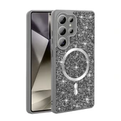 Galaxy S25 Ultra Kılıf Pırlanta Tasarımlı Magsafe Şarj Özellikli Redclick Mozaik Silikon Kapak thumbnail 2