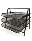 Bion Perfore Üçlü Evrak Rafı Siyah 9304 - 2