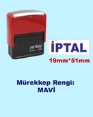 İptal Kaşesi, 912 (51mmx19mm) Mavi Keçeli Otomatik Kaşe thumbnail 1