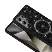 Galaxy S25 Ultra Kılıf Pırlanta Tasarımlı Magsafe Şarj Özellikli Redclick Mozaik Silikon Kapak thumbnail 7