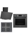 Bosch Ankastre Gri 3 Lü Set 312 (HBF512BH1T-POP6C9P30O-DWK64PJ70T) - 1