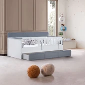 Yavrulu Karyola, Mira Yavrulu Montessori Karyola - Beyaz + 1 Adet Comfort Yatak - 7