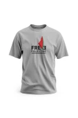 Kısa Kollu Free Palestine Yazısı Ve Karpuzlu Filistin Haritası Dijital Baskılı Unisex S - 2xl T30000 - 2