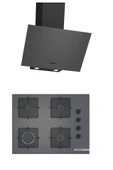 Bosch Gri 2 li Ankastre Set 324 ( DWK64PJ70T - POP7C9P30O ) 67 cm Ocak - 1
