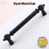 Defne Metal Siyah Kulp 128 mm Mobilya Çekmece Mutfak Dolabı Dolap Kapak Kulpları Kulb Kulpu - 1