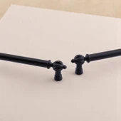 Defne Metal Siyah Kulp 128 mm Mobilya Çekmece Mutfak Dolabı Dolap Kapak Kulpları Kulb Kulpu - 6