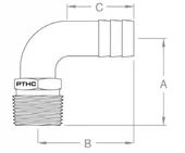 Groco bronz hortum rakoru - 2