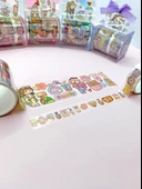 Fiyonk Çantalı Süslü Kız Şeffaf Desenli Bant - Pudra - 3