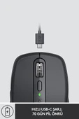 Logitech MX Anywhere 3 910-005988 Siyah Şarjlı Lazer Kablosuz Mouse Outlet thumbnail 4