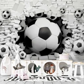 Futbol Topu Çocuk Odası Duvar Kağıdı thumbnail 3