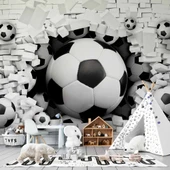 Futbol Topu Çocuk Odası Duvar Kağıdı thumbnail 1