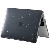 Macbook Air Kılıf 13 inç Simli Kristal Star (Eski USB'li Model 2010-2017) A1369 A1466 ile Uyumlu - 4