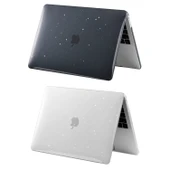 Macbook Air Kılıf 13 inç Simli Kristal Star (Eski USB'li Model 2010-2017) A1369 A1466 ile Uyumlu - 4