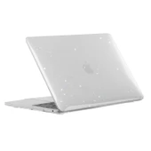 Macbook Air Kılıf 13 inç Simli Kristal Star (Eski USB'li Model 2010-2017) A1369 A1466 ile Uyumlu - 1