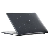 Macbook Air Kılıf 13 inç Simli Kristal Star (Eski USB'li Model 2010-2017) A1369 A1466 ile Uyumlu - 2