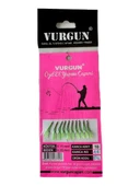 VURGUN 80gr 10 İğneli F2 Kısa Köstek Siyah İğne Yeşil Organze Çapari - 1