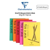 Clairefontaine Graf it Beyaz Çizim Blok 90g 80 Yaprak - 1