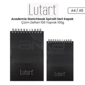 Lutart Academie Sketchbook Spiralli Sert Kapak Çizim Defteri 100 Yaprak 100g - 1