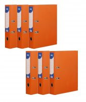 Büro Klasör Turuncu Dar Noki Turuncu Büro Klasörü Halkalı 6 Adet - 1