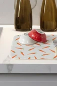 Bulaşık Kurutma Örtüsü, Bulaşıklık, Tezgah Üstü Bulaşık Matı, Süper Emici Mutfak Matı, Havuç Desenli - 3