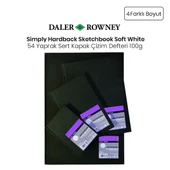Daler Rowney Simply Hardback Sketchbook Soft White Sert Kapak Çizim Defteri 54 Yaprak 100g - 1
