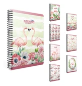 GIPTA FLAMİNGO SPİRALLİ DEFTER 19x26 DÜZ 100 YAPRAK (4171) - 1