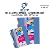 Van Gogh Mixed Media Journal Sert Kapak Spiralli Defter 160g 50 Yaprak - 1