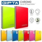 GIPTA CHROMO SPİRALLİ DEFTER A5 ÇİZGİLİ 100 YAPRAK (2311) - 1