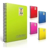 GIPTA CHROMO SPİRALLİ PLASTİK KAPAK DEFTER A4 DÜZ 100 YAPRAK (2065) - 1