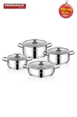 Kahramanlar Yağmur İndüksiyon Tabanlı 8 Parça Tencere Seti-9005 - 1