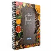 GIPTA SPİRALLİ SERT KAPAK TARİF DEFTERİ 22x26 140 YAPRAK (1299) - 1