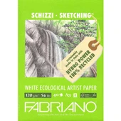 Fabriano Schizzi Sketching White Ecological Artist Paper Çizim Blok 120g A3 40 Yaprak thumbnail 2
