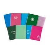 MOPAK SPİRALLİ PLASTİK KAPAK DEFTER A4 ÇİZGİLİ 60 YAPRAK NEON - 1