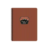 KESKİN OUTDOOR SPİRALLİ SERT KAPAK DEFTER 17x24 ÇİZGİLİ 80 YAPRAK BORDO (411002) - 1