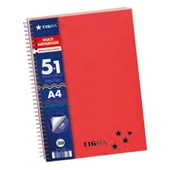 TİGRA TD-51150 SPİRALLİ DEFTER A4 5+1 BÖLME 150 YAPRAK - 1