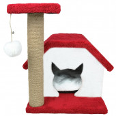 Kedi Oyun Evi Ve Tırmalama Tahtası Ponponlu Ve Zilli - 5