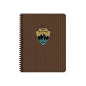 KESKİN OUTDOOR SPİRALLİ SERT KAPAK DEFTER 17x24 KARELİ 80 YAPRAK KAHVE (411011) - 1