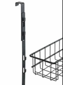 Saban Metal,Siyah Askılı Kapı Rafı –2 Sepetli + 5 Kancalı, Mutfak, Banyo ve Yatak Odası 39 x 75 x 10 cm - 6