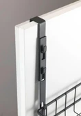 Saban Metal,Siyah Askılı Kapı Rafı –2 Sepetli + 5 Kancalı, Mutfak, Banyo ve Yatak Odası 39 x 75 x 10 cm - 4