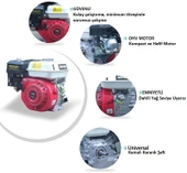 Tomking TK168 Benzinli Motor Kamalı Krank 6,5 Hp - 4