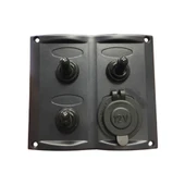 Bfy 3'Lü Swıtch Panel Çakmak Soketli 95X105Mm - 1