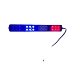 Polis Çakar IP65 2835SMD Kırmızı Mavi Sarı Beyaz Flaş Strobe Işıklar Aydınlatma oto araba motor 200LM LED DC 12V 24W 24 Göz Led 4 renk 203x26MM - 3