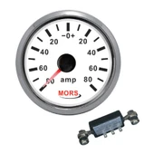 Mors Ampermetre 12-24 Volt Beyaz (Şönt Dahil) - 1