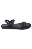 QRAMED Orthopedix Esnek Şık Kadın Sandalet Scuba Kumaş DÜZ QR25203 - 11